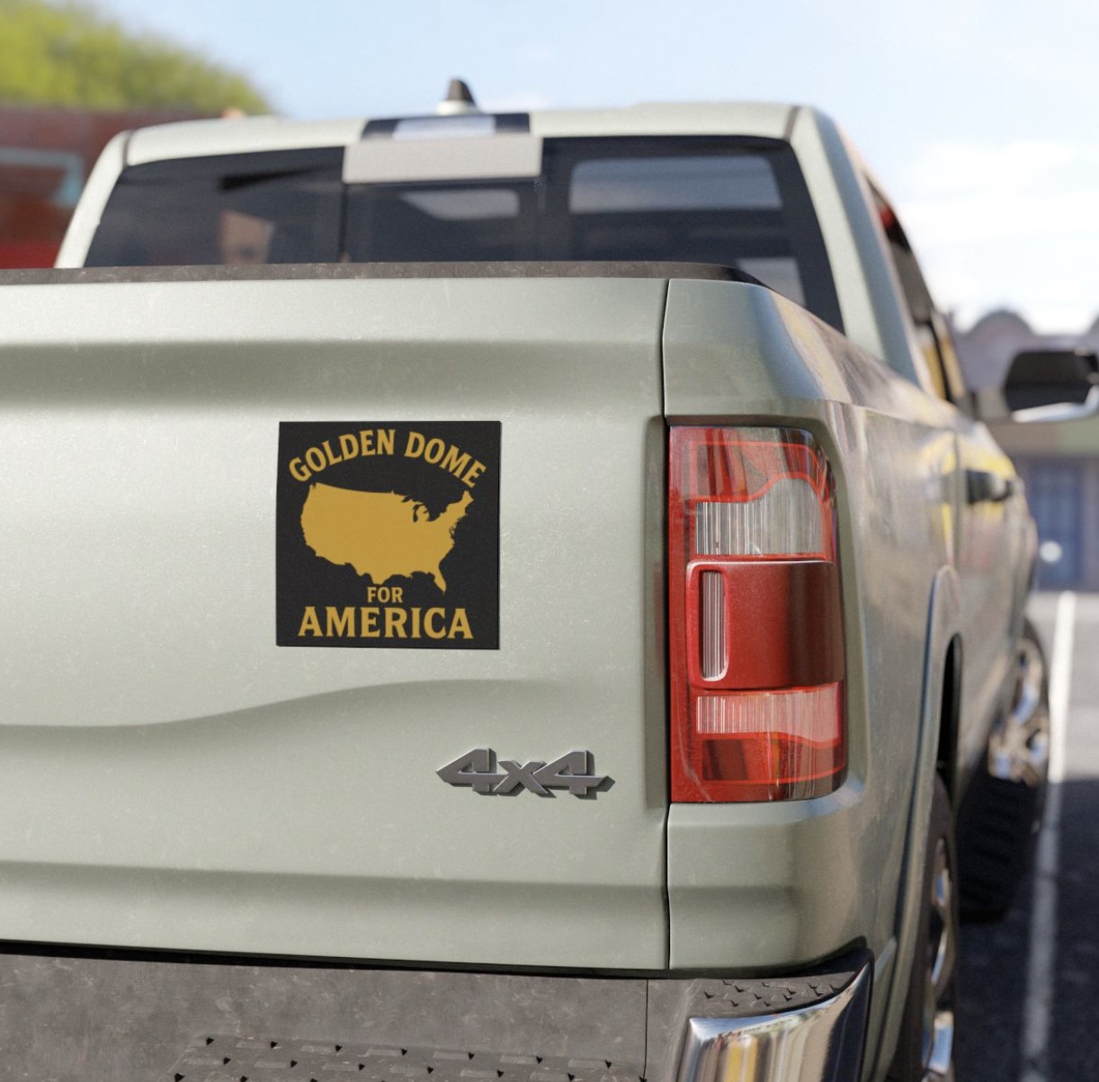 Golden Dome For America Car Manget