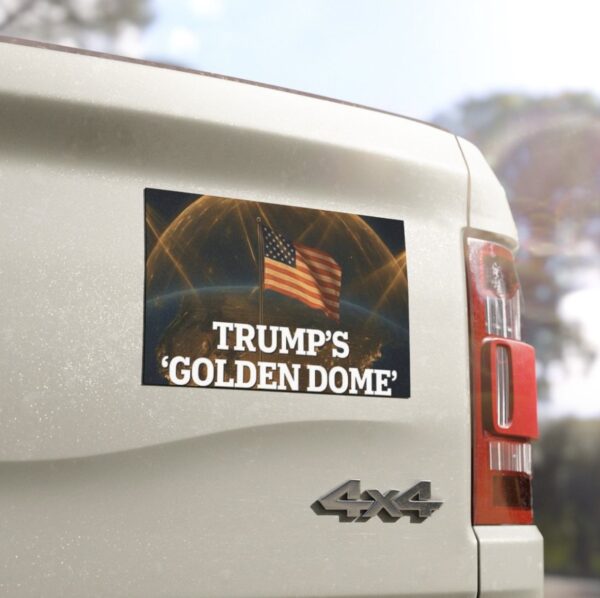 Trump Golden Dome Car Magnet