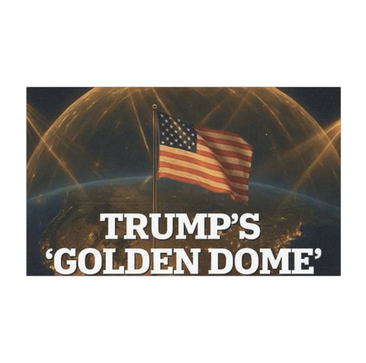 Trump Golden Dome Car Magnet
